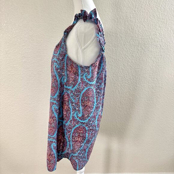 J.Crew ReImagined Sz Small Purple Flutter Sleeve Mini Sun Dress - Picture 6 of 12